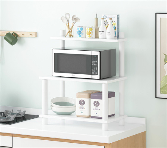 Countertop Assembled Kitchen Microwave Rack Storage Shelves 3 Tier