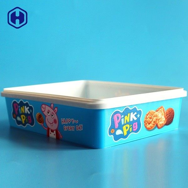 Empty IML Box Custom Labels Thin Wall Plastic Biscuit Containers