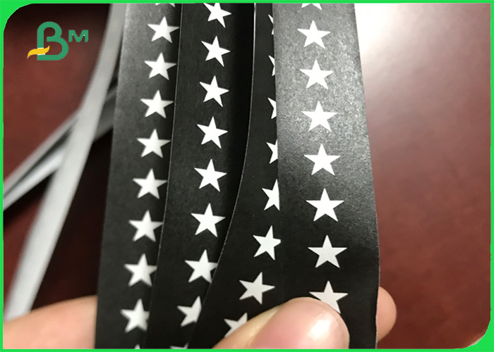 Slitting 15mm width 60gram printed straw craft paper rolls for 6mm straw tube
