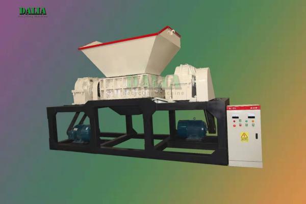 Heavy Duty Metal Recycling Shredder , Double Shaft Shredder Waste Plastic