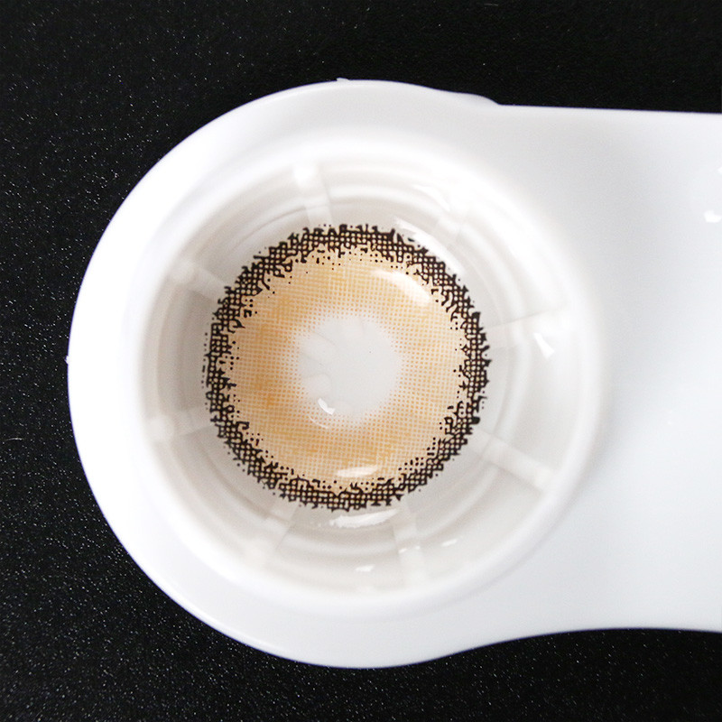 Natural Looking Dusky Brown Contact Lens Realistic Hazel Contacts 14.5