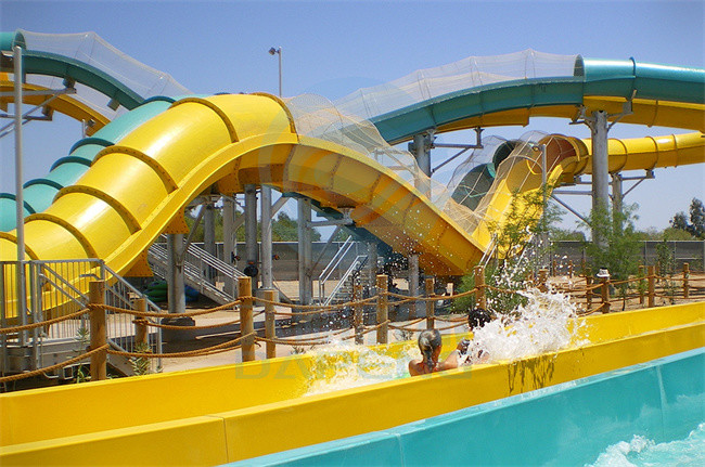 Twist Aqualoop Water Slide Double Fiberglass Water Park Flume Pool Slide