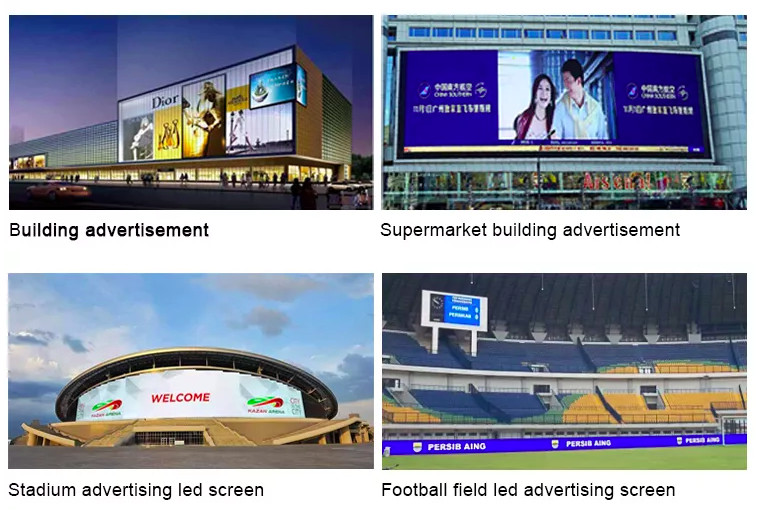 P6 P8 P10 10mm Large Outdoor Led Advertising Display SMD3535 320x160mm