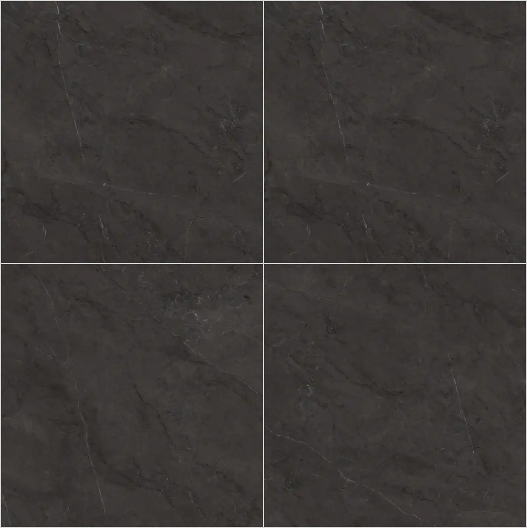 No Fade Dark Gray Marble Polished Sintered Stone Slabs 1200x1200mm For Hotel