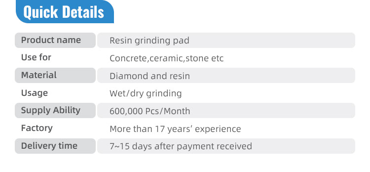 High Working Efficiency Diamond Abrasive Disc for Concrete Fine Grinding in Dark Gray