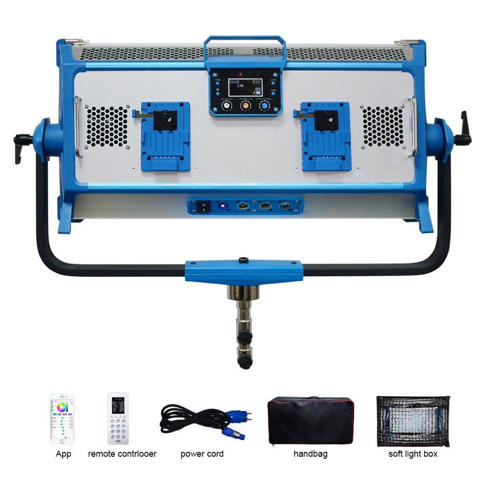 30000LM Metal RGBW Film Studio Light With 12 Effects Photographic Lighting