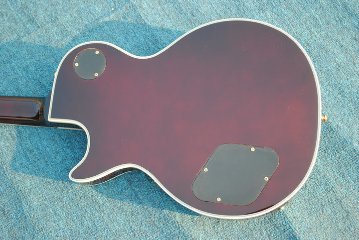 High Quality cheaper price LP custom Electric Guitar sunburst color center solid rosewood fingerboard,chrome parts, Whol