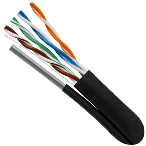 UTP CAT5E with Messenger Network Cable 24 AWG Copper UV-PE Jacket for Aerial