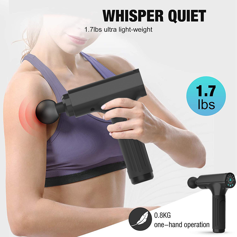 1000rpm 30 Speed Led Handheld Massager Gun Electric Deep Tissue Massager
