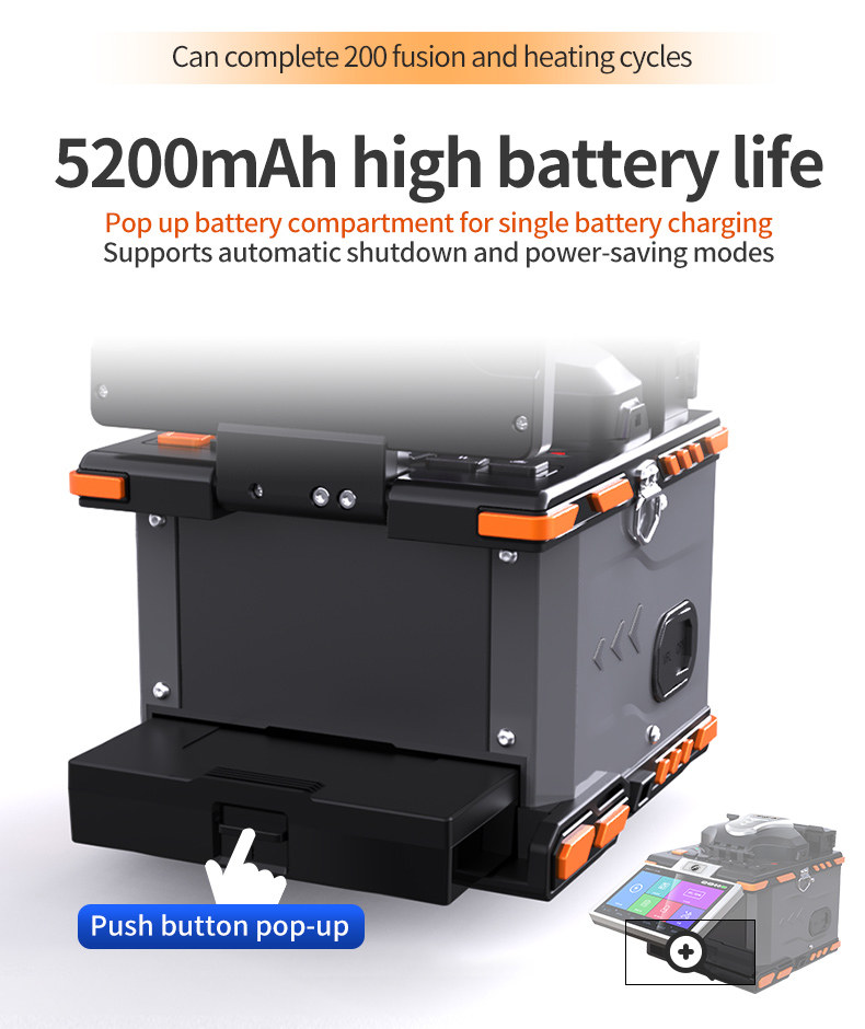 FTTH Fiber Optic Welding Splicing Machine 6 Motors Optical Fiber Fusion Splicer