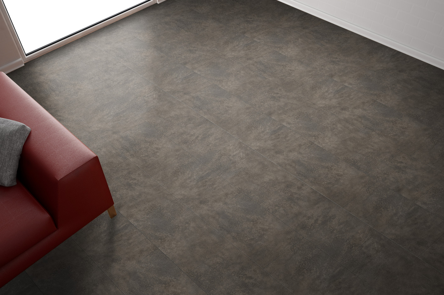 5mm Rust Stone Plastic Composite Vinyl Flooring Eco Friendly Impact Resistance GKBM DP-S82287