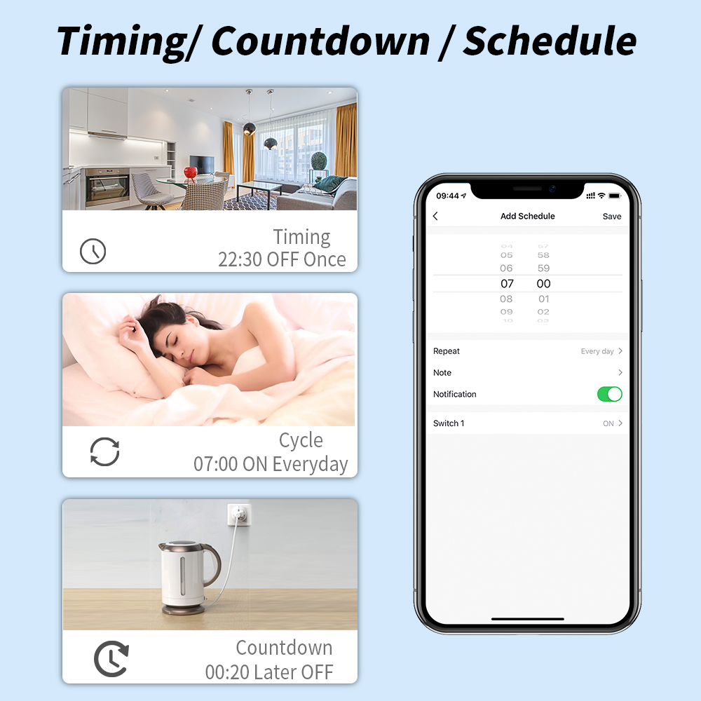 Tuya WIFI Plug Socket Smart Home US Wifi Smart Plug Socket