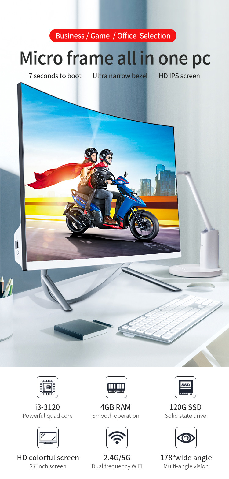 27inch 1TB HDD Curved Desktop Computer FHD Touch Screen