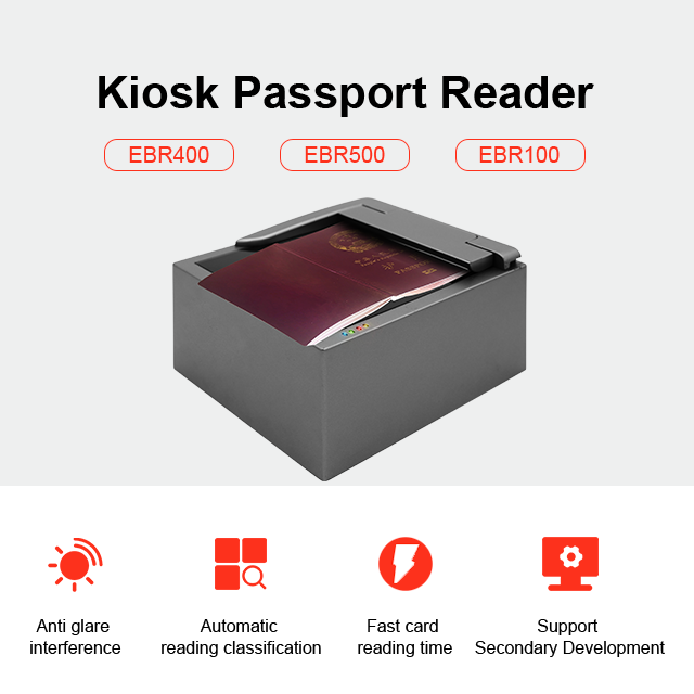 Smart Scanner for Access Control 500DPI Optical Resolution CMOS Passport and ID Reader
