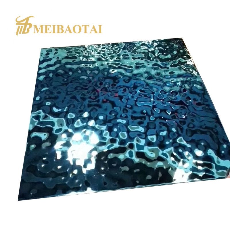 super mirror polished Water Ripple Stainless Steel Sheet GB Standard 2m length
