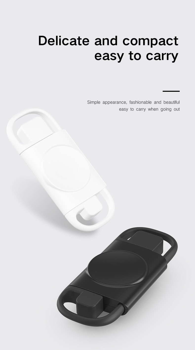 Lightweight White Apple Watch Wireless Magnetic Charger 5V Input Voltage