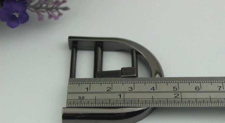 Wholesale custom bag belt buckle zinc alloy half-round shape 38 mm pin buckle for belts