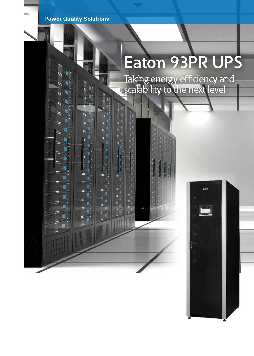 Frequency 50/60Hz Eaton 93PR 300KVA 300KW 400V ABM Modular Online UPS for Networking