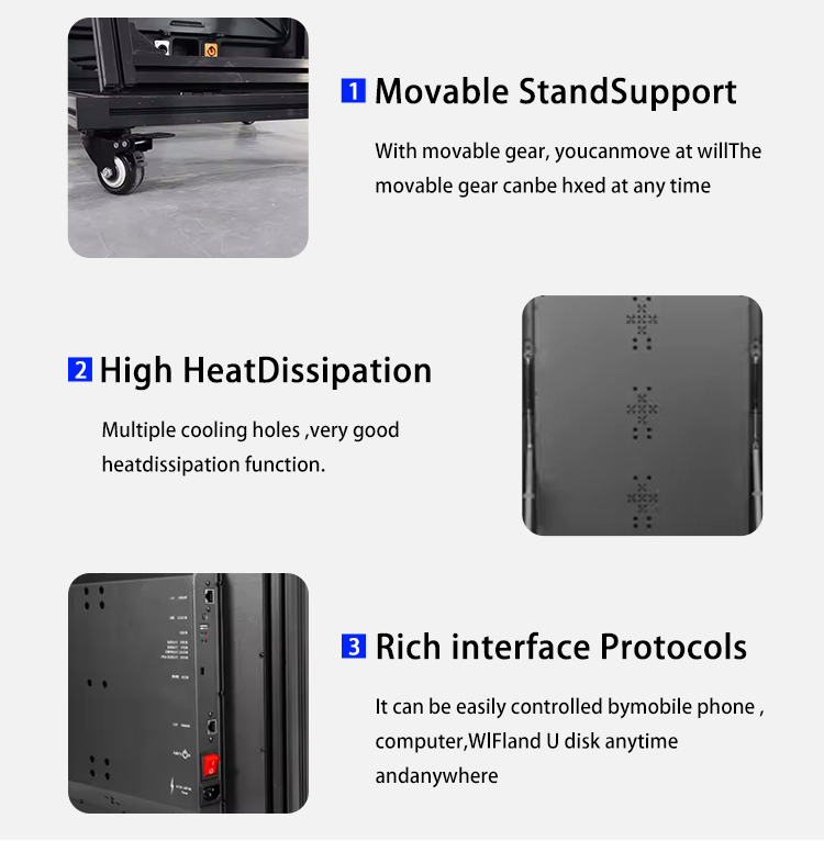 YUYI Digital Indoor LED Display Poster Wifi P3 Floor Standing LED Display