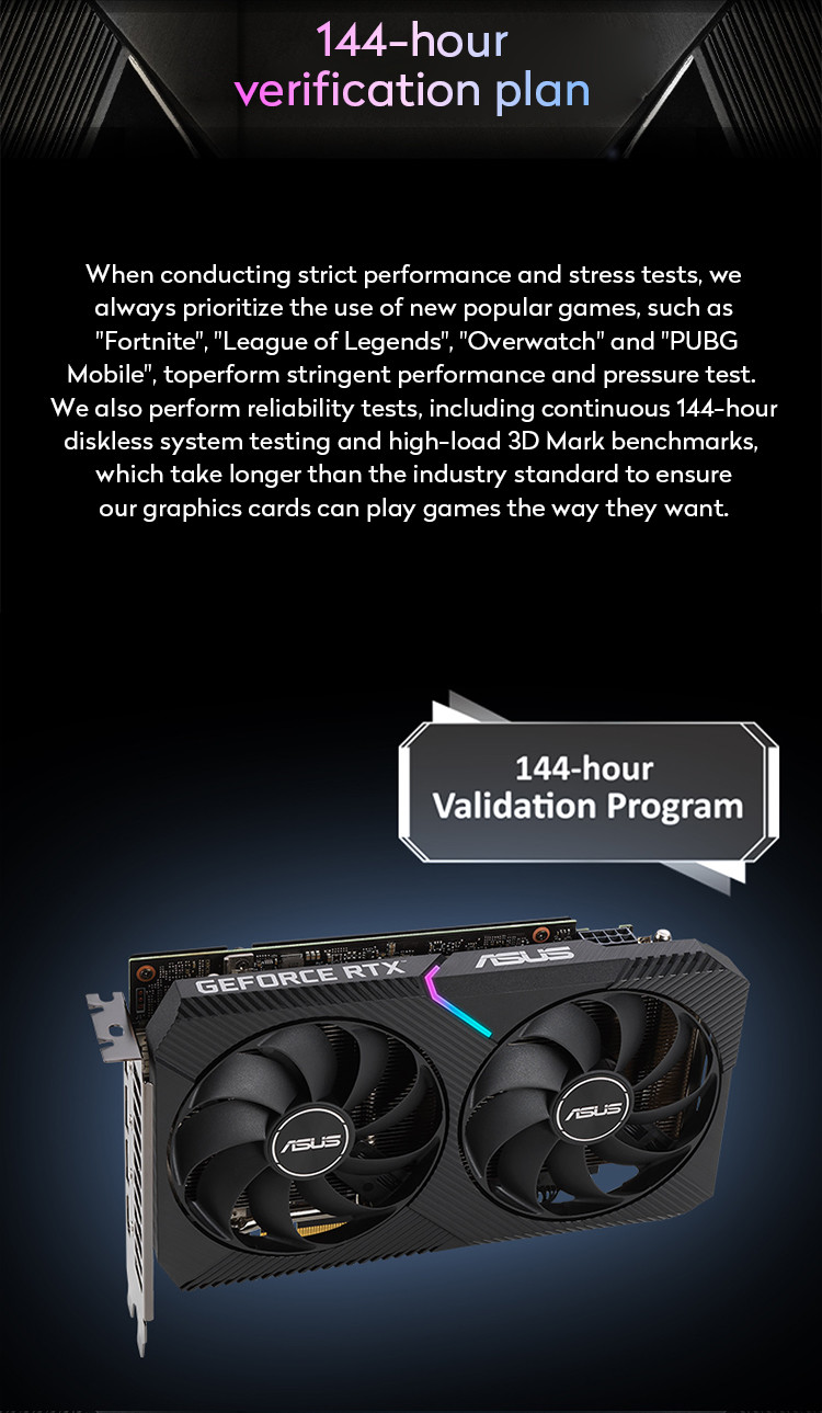 Professional Computer Graphics Card ASUS GeForce RTX 3050 O8G Gaming Game Design