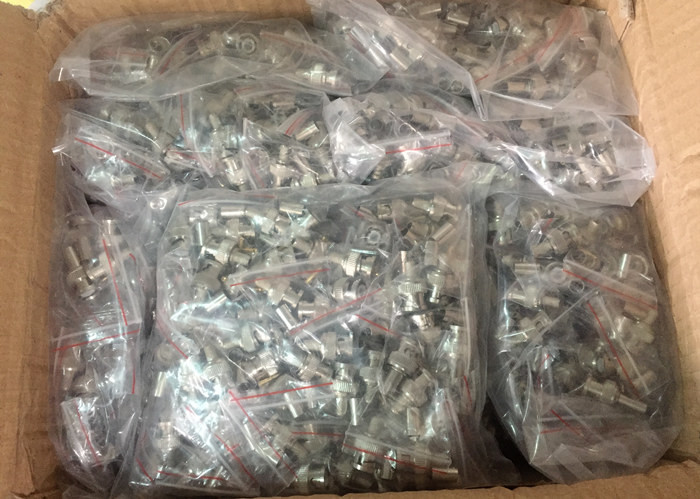 Bayonet Nut Crimp on Male BNC Coaxial Cable Connector 3 Pieces for CCTV Wiring