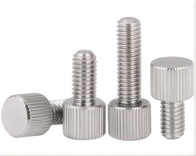 Zinc-Aluminum Coated Machine Thumb Screw with Slotted Flat Knurled Head M3 M4 M5 M6 M8