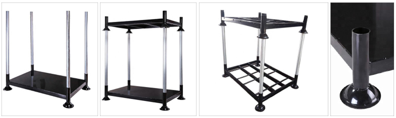 Round Post Pallet Stacking Rack