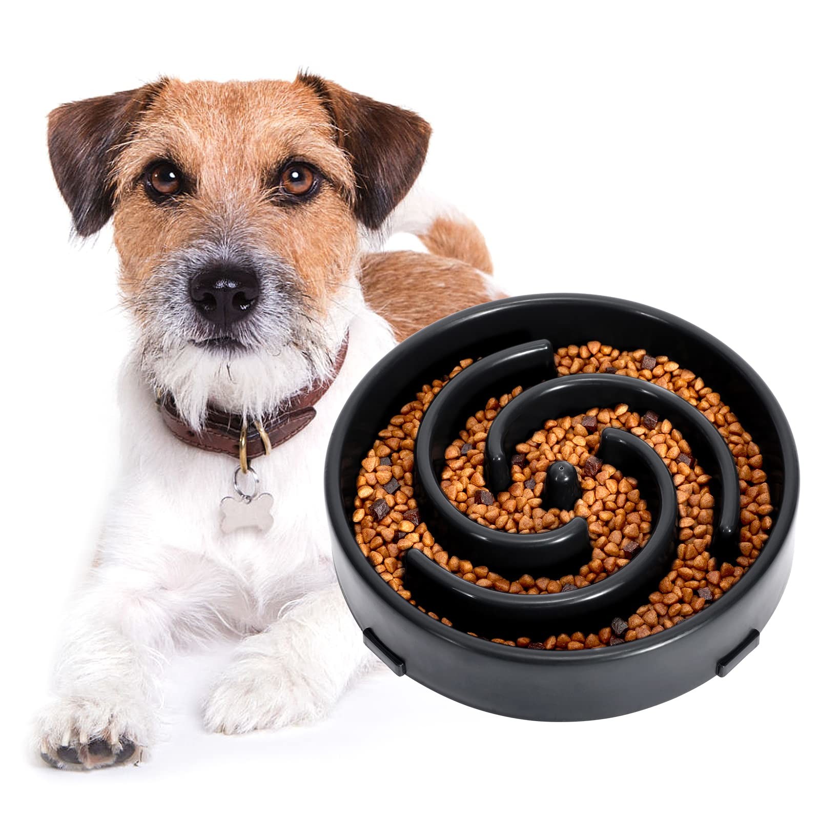 Slow Feeder Dog Bowls For Large Dogs Anti-Chocking Slower Feeder Dog Puzzle Bowl Pet Slow Eating Interactive Bloat Stop