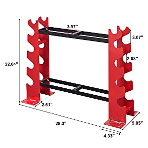 Galvanized 5 Tier Dumbbell Rack Stand for Home Gym Weight Training Powder Coated