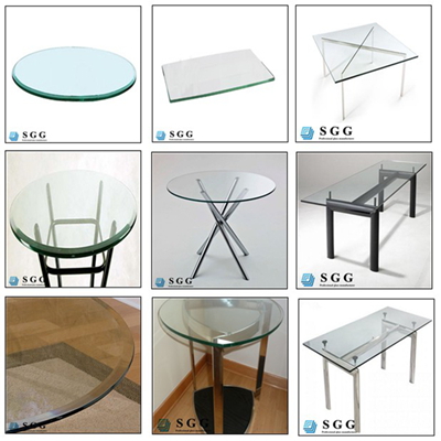Tempered table top glass
