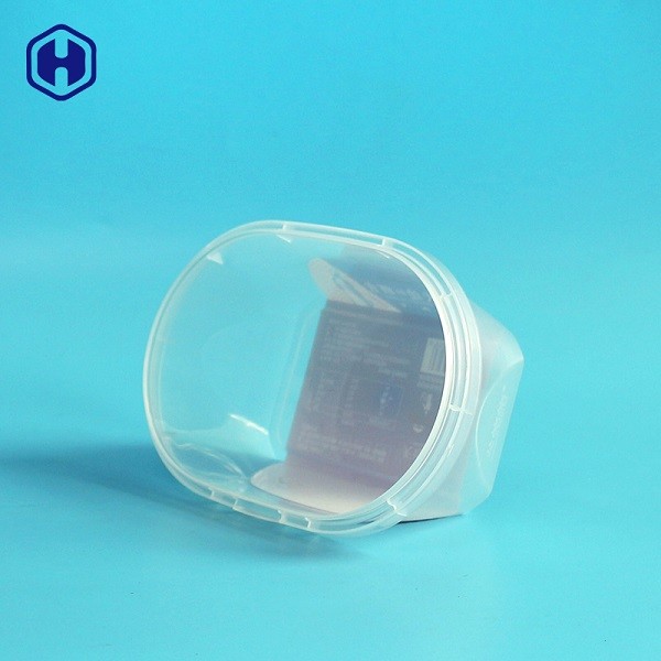 Food Grade Square Plastic Food Containers With Cover Customized Printing