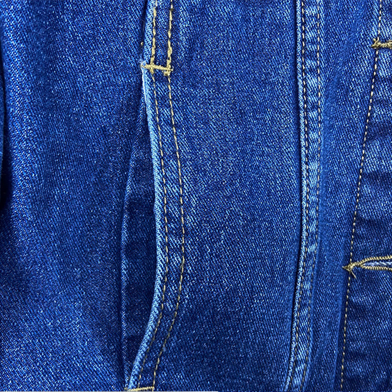 Denim Jacket Manufacture Button Down Jacket OEM Denim Clothing Washed Blue Cotton