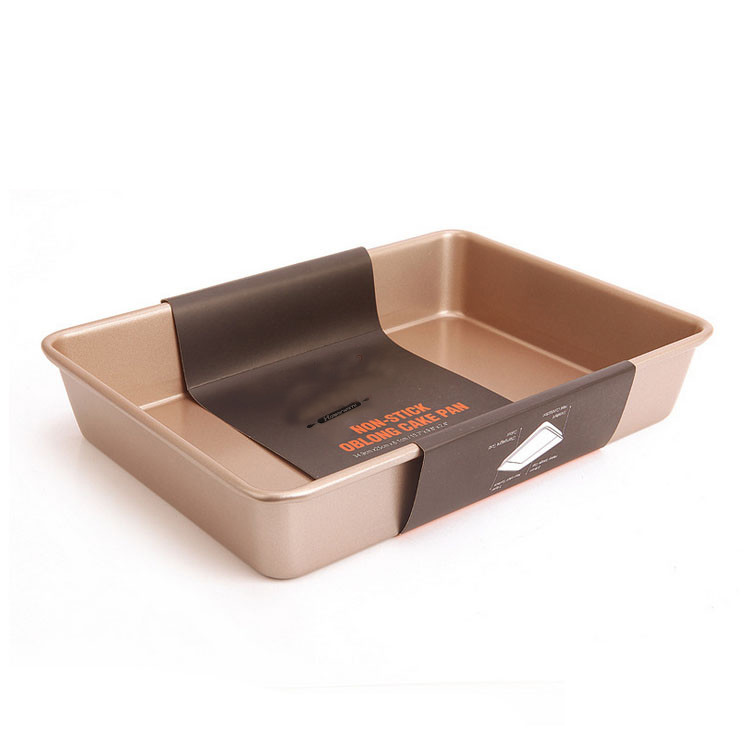 Gold coating 13 inch non-stick deepened rectangular baking pan cake pan bread tin Europe bakeware