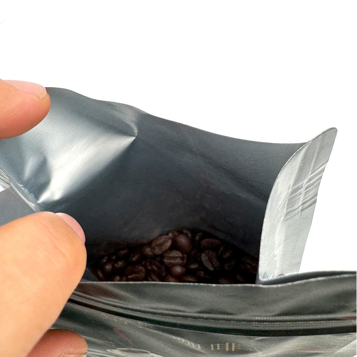 Luxury Black Aluminium Foil Lined 250g 8 Side Sealed Flat Box Bottom Coffee Bags With Valve And Rip Zipper