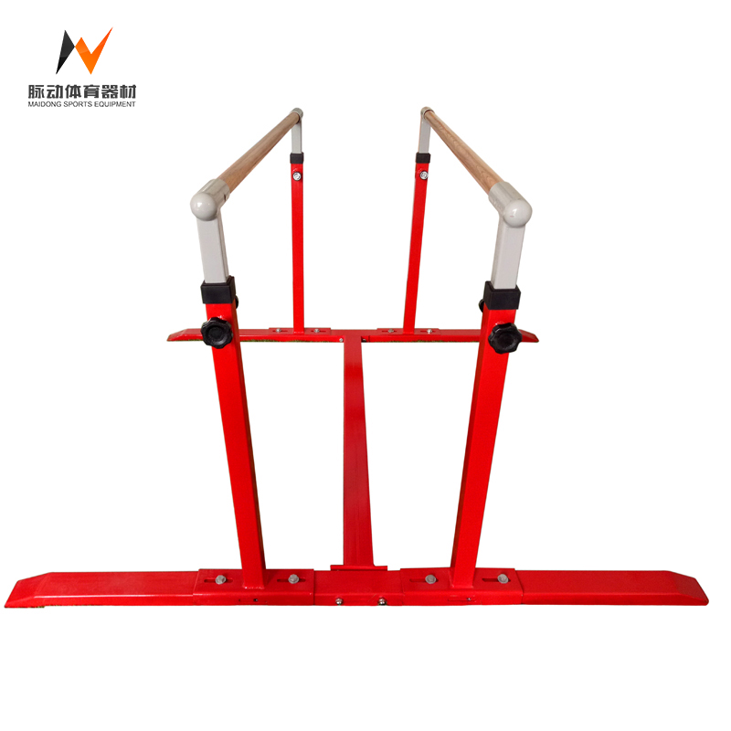 Wooden Outdoor Fitness Gymnastics Parallel Bars in 180*166*80-160cm Size for Training