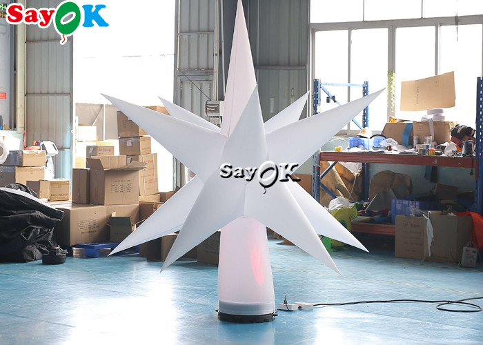 0.25mm PVC Hanging Inflatable LED Star For Party Decorations