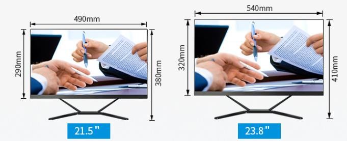 Frameless Monitor Computer , 23.8inch 21.5inch All In One Desktop Computer