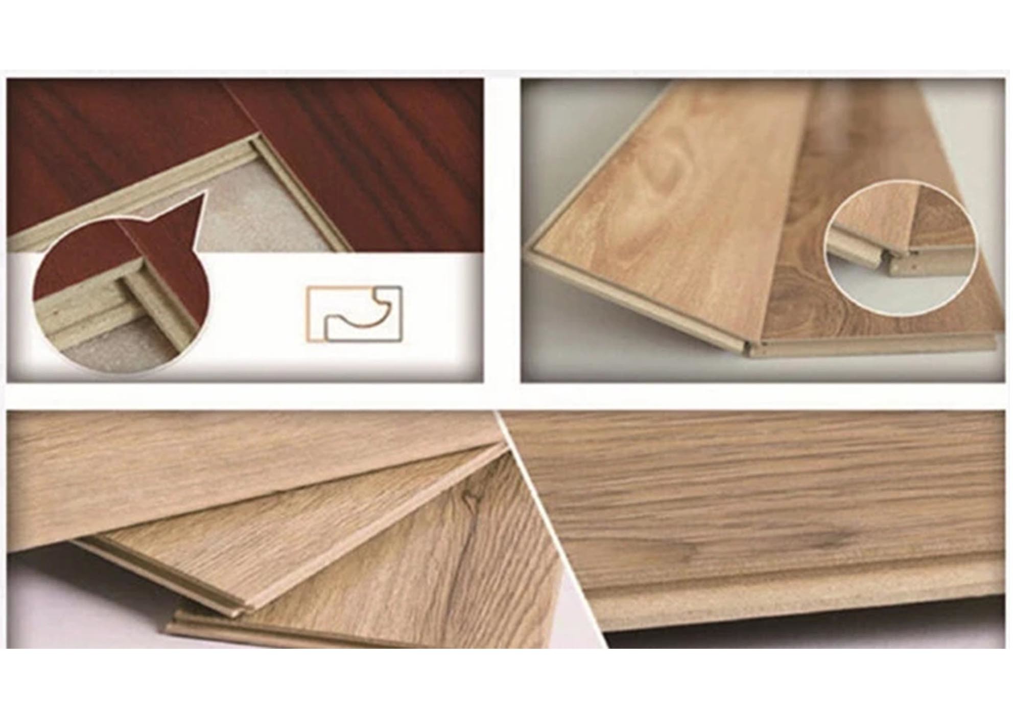 Office HDF ECO Laminate Flooring AC4 Carb2 V Groove EIR Waxed Stable Click System