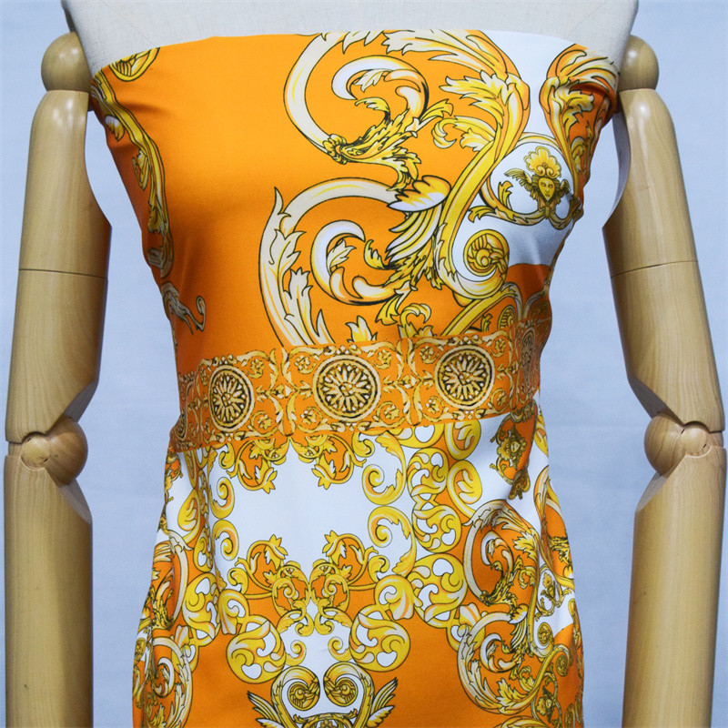 Island Style Polyester Printing Fabric 1.5m Width Custom Pattern