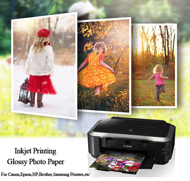 100 Sheets 4R Inkjet Printer Glossy Inkjet Photo Paper