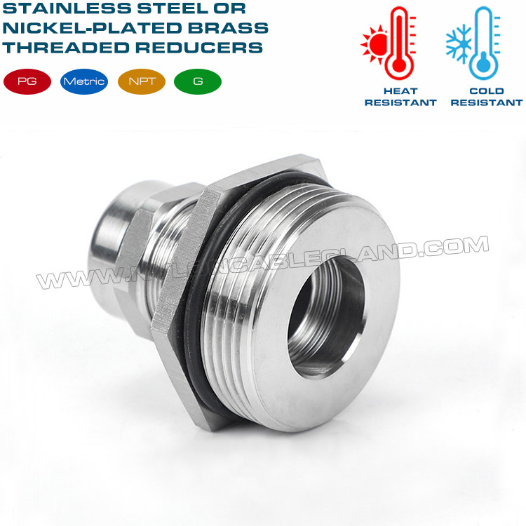 PG, Metric, NPT, G Thread (Male/Female) IP68 Metal Reducers (Convertors, Adaptors, Reducing Nipples, Reduction Fittings)
