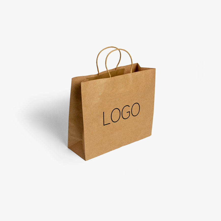 Food Industrial Customized Promotion Offset Printing Paper Kraft Bag with Handles