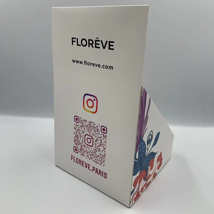Customized Countertop Stands Cardboard Facial Mask Display Stand For Retail Store