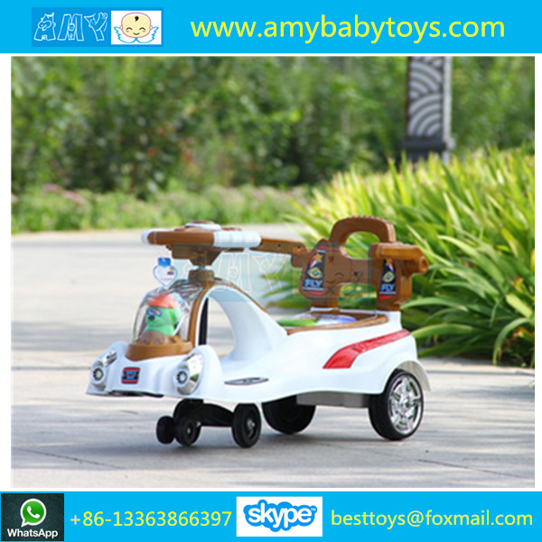 2016 Chinese Best Selling Good Quality Plastic Music Mini Car Toys Kids Magic Car Kids Swing Car Auto Cars