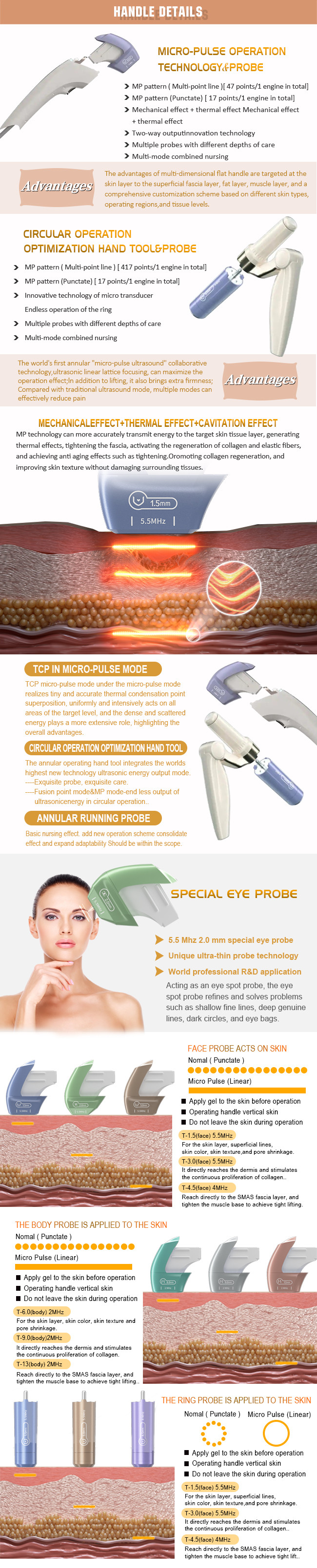 4.5mm Ultra 4MHz HIFU Slimming Machine 7d Hifu Body Slimming Devices Portable