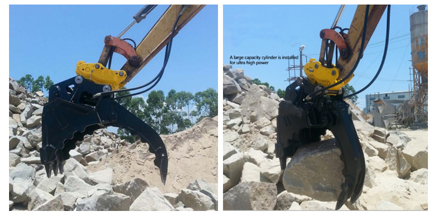 High Durable Q345B Steel Excavator Buckets YAKAI Digger Hydraulic Thumb