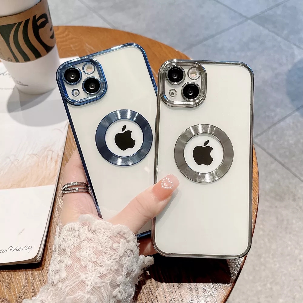 Clear Visible Slim Silicone Shockproof Phone Case With Camera Protector Logo Hole For Iphone 13 Back Cover Iphone 14 Pro Max