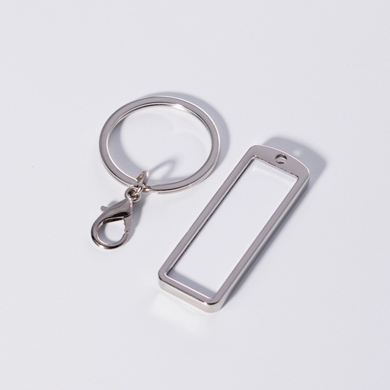 Double Sided Sublimation Key Chains Blanks Car Keychain Tags With Printable Aluminum Sheet