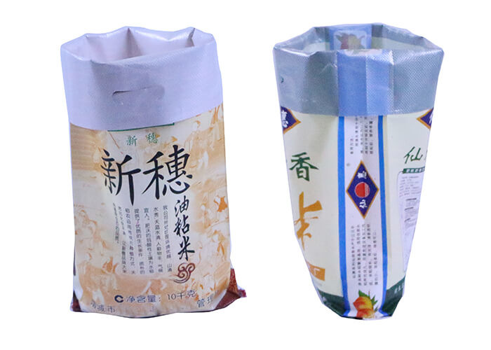 Food Grade Woven Polypropylene Bags Bopp Laminated For White Rice