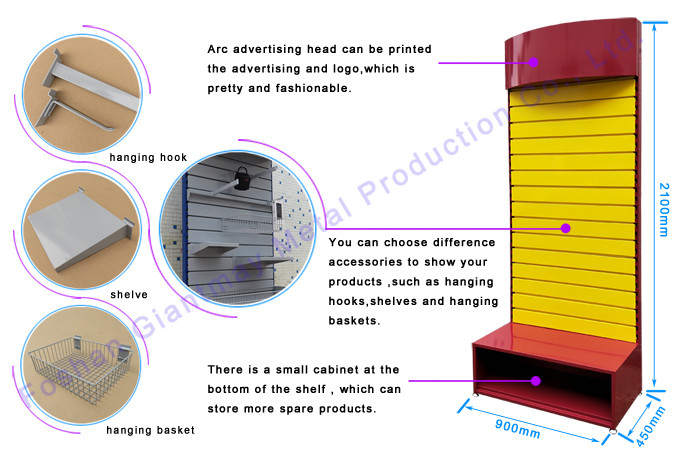 Shop Stand Slatwall Shelf for Products Seed Display Rack